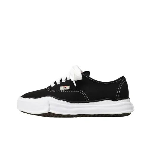 메종 미하라 야스히로 베이커 OG 솔 캔버스 로우 컷 스니커즈 블랙 A02FW704-BLACK