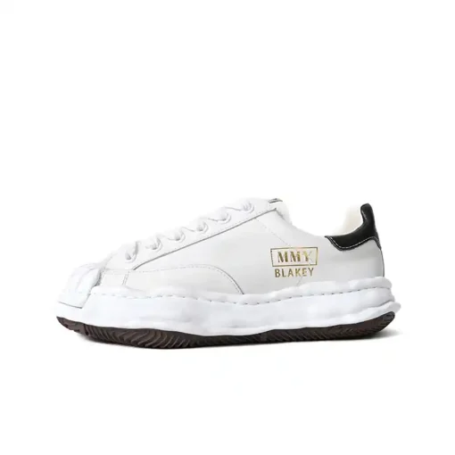 메종 미하라 야스히로 블레이키 OG 솔 레더 로우탑 스니커즈 화이트 A06FW702-WHITE