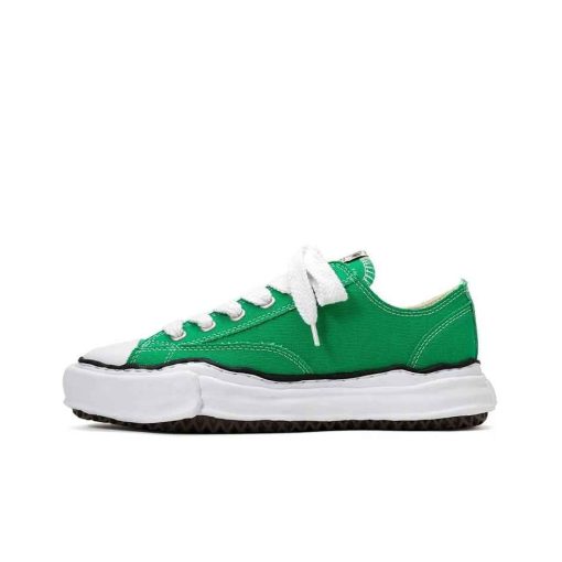 메종 미하라 야스히로 피터슨 OG 솔 캔버스 로우 스니커즈 그린 A01FW702-GREEN